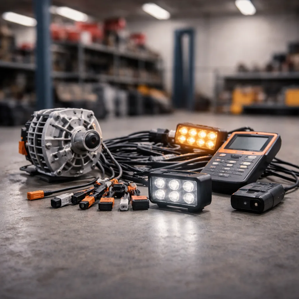 Electrical and electronic systems — motors, wiring harnesses, LED lights and diagnostics